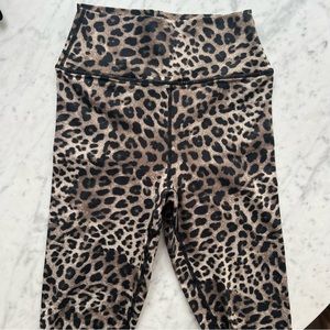 Spiritual gangster high waisted, leopard leggings, size small